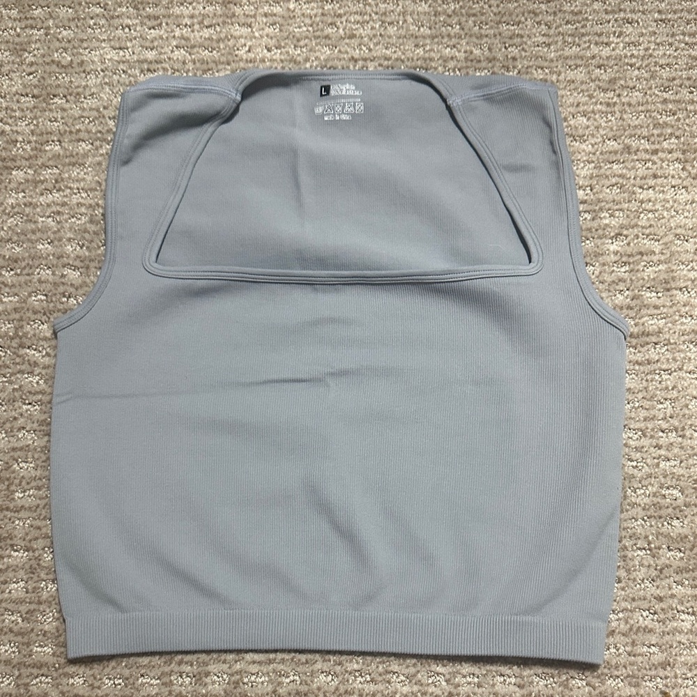 Gray crop top